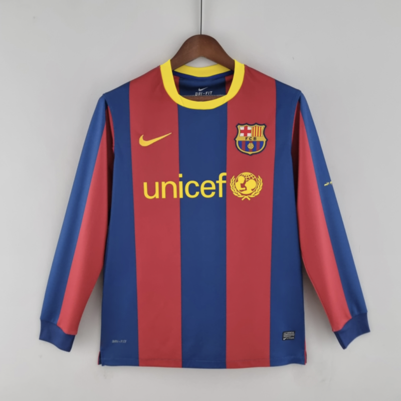 Retro Barcelona Long Sleeve 10/11 Home Kit